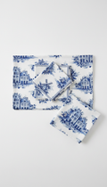 Classic Delft Linen Tablecloth